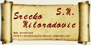 Srećko Miloradović vizit kartica